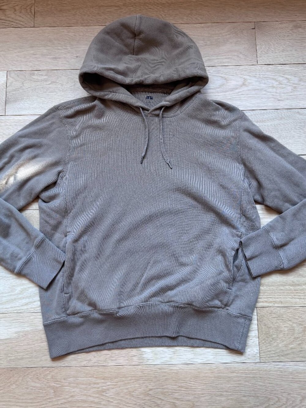 Uniqlo Unisex Sweat Pullover Hoodie Sand Dune Cotton LARGE